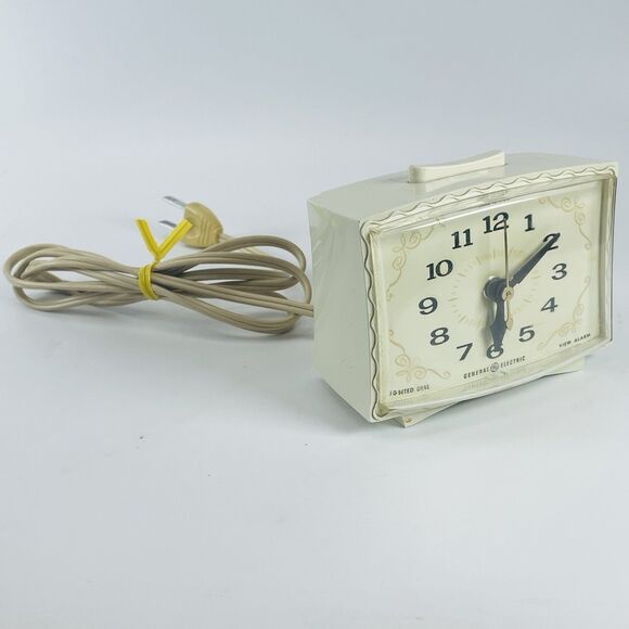 Vintage General Electric GE Alarm Analog Clock Made in USA 7317 K NO LIGHT - Picture 2 of 11
